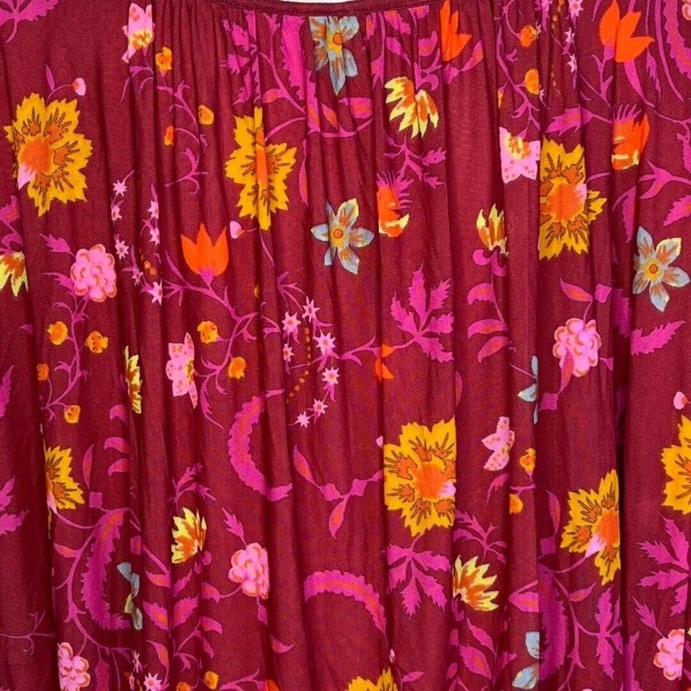 Free People Floral
Wildflower Honey Peasant
Blouse Top Size Medium - Picture 6 of 8